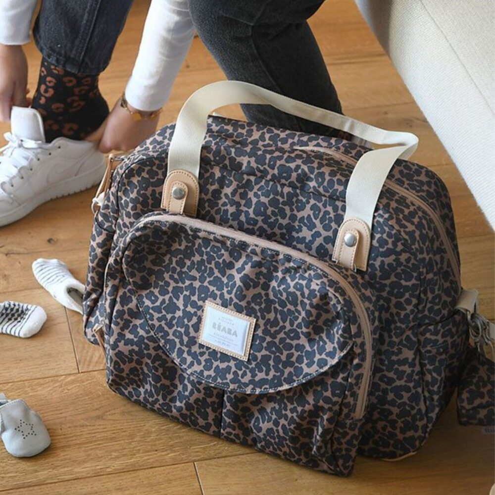 Bolso cambiador BEABA Sac Geneve Leopard– Diseño premium y funcional para bebé