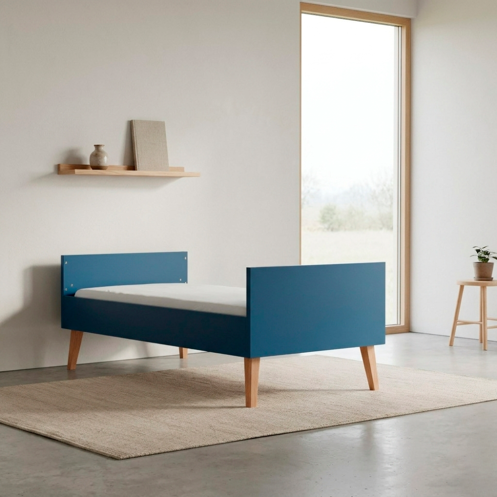 Pack habitación: Cuna + Somier Modelo BOLD BLUE + Cómoda CHILDHOME