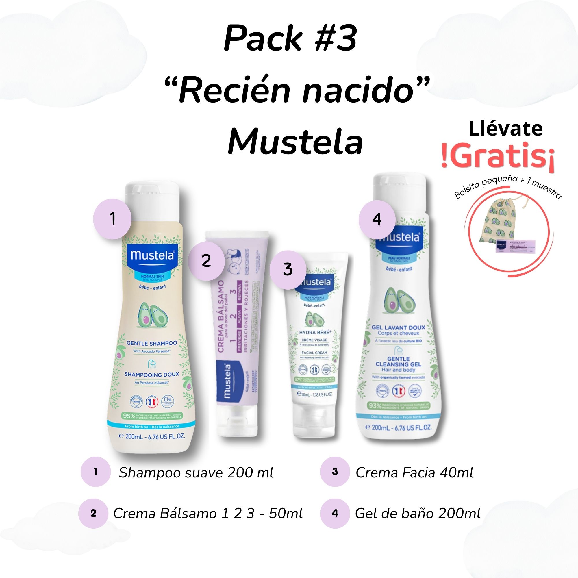 Pack 4 - Recién nacido cuidado del bebé