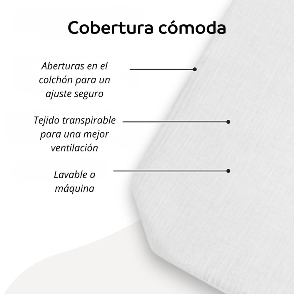 Funda de colchón de algodón orgánico para cuna portátil UPPAbaby Remi