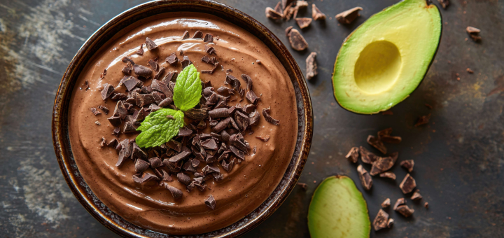 Mousse saludable de Palta y Cacao