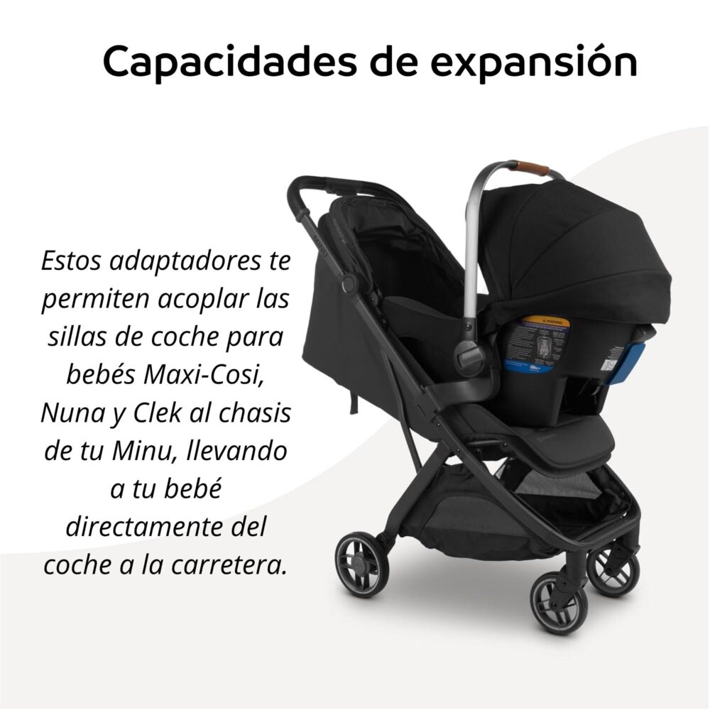 Adaptadores de asiento de auto Minu V3 UPPAbaby (Maxi-Cosy-Nuna -Cybex) – Instalación Segura y Fácil