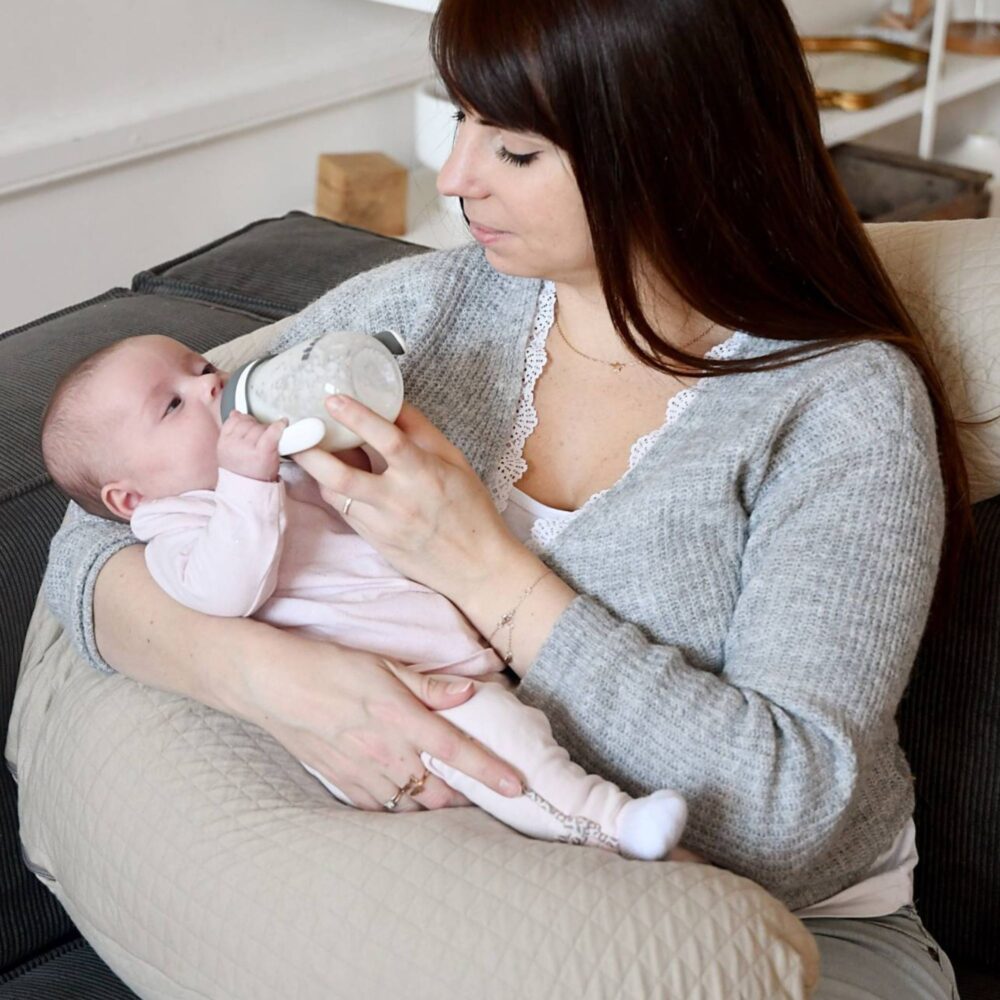 Big Flopsy Linen BEABA – Cojín de maternidad y lactancia premium