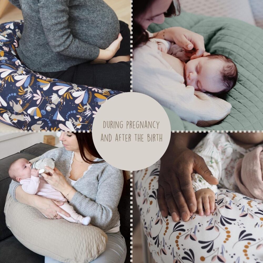 Big Flopsy FDC Sage Green BEABA – Cojín de maternidad y lactancia premium