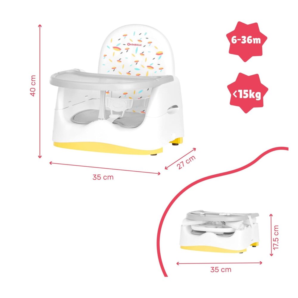 Asiento Sun cómodo, compacto, plegable y con estante extraíble - BABYMOOV
