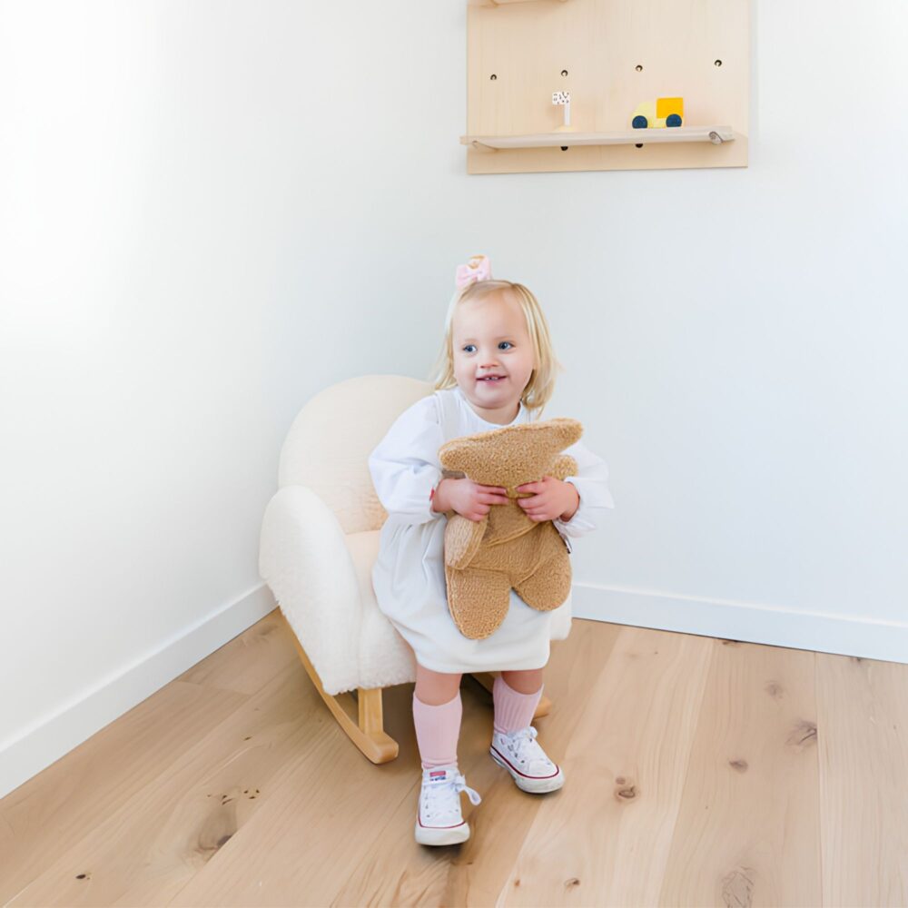 Silla Mecedora infantil Teddy blanco - CHILDHOME