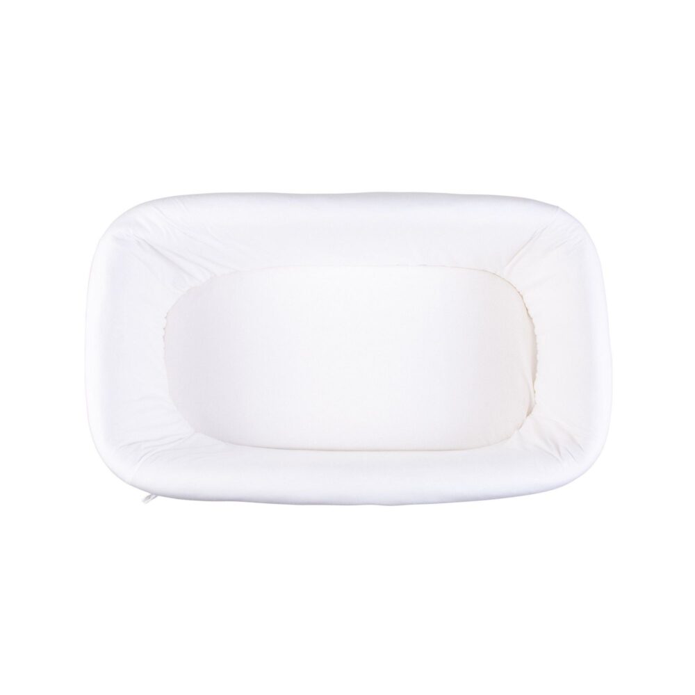 Cuna rectangular de ratán de 90 x 52cm + colchón + funda de jersey - CHILDHOME