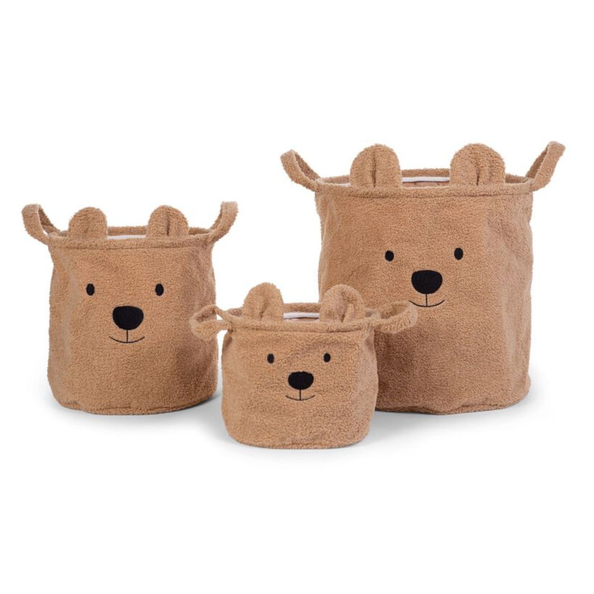 Juego de 3 cestas de almacenaje colgante color gris - CHILDHOME