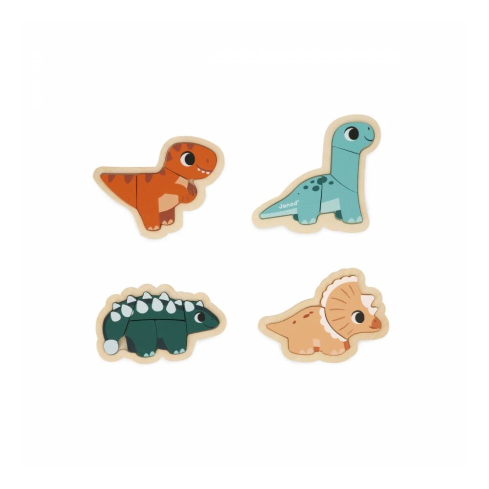 4 Puzles Evolutivos Dino - JANOD