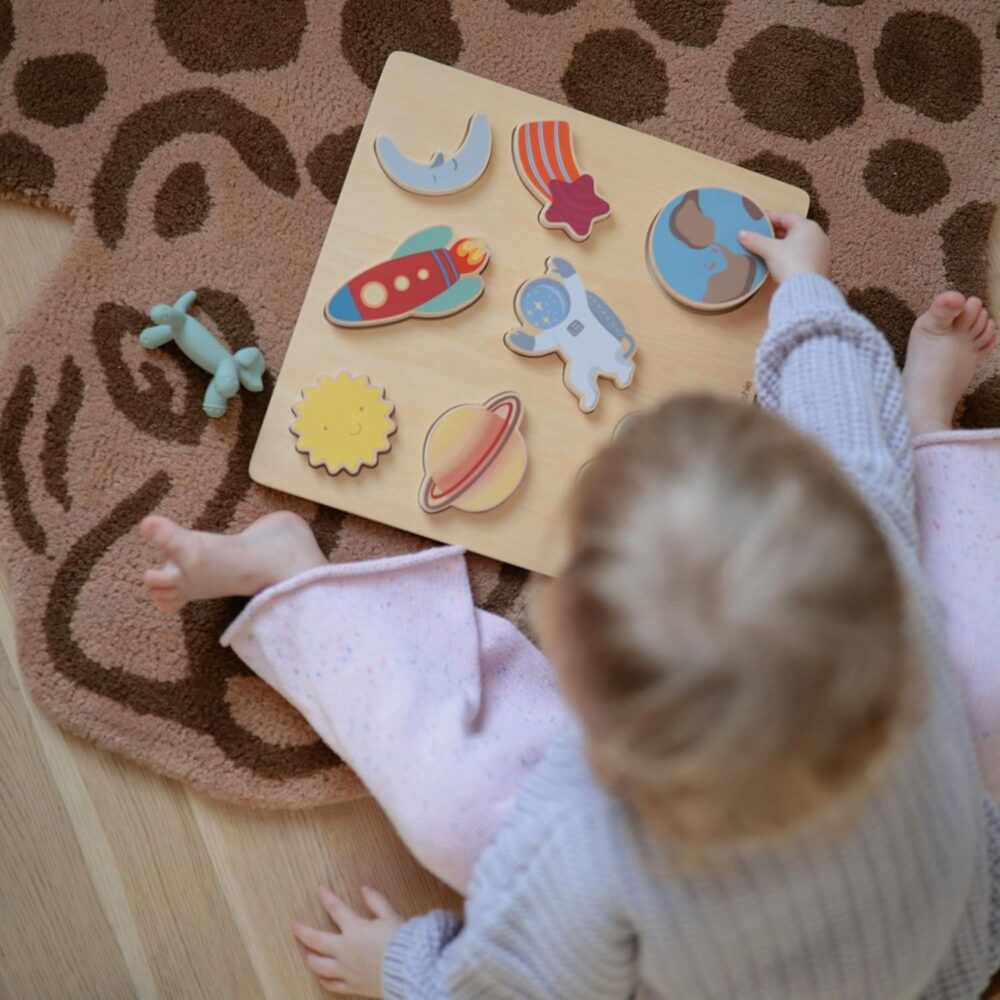 Puzzle espacial de madera | para niños de 3 años en adelante - MUSHIE