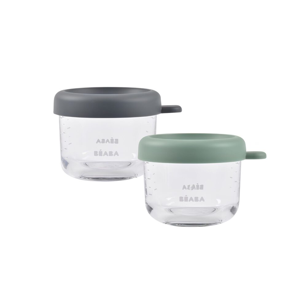 Set de 2 frascos de vidrio para conservar alimentos de 150 ml -BEABA