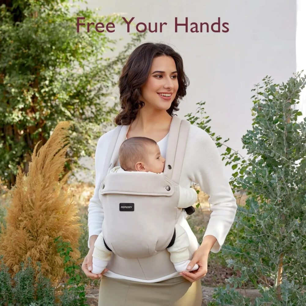 Portabebés ergonómico color Khaky- MOMCOZY