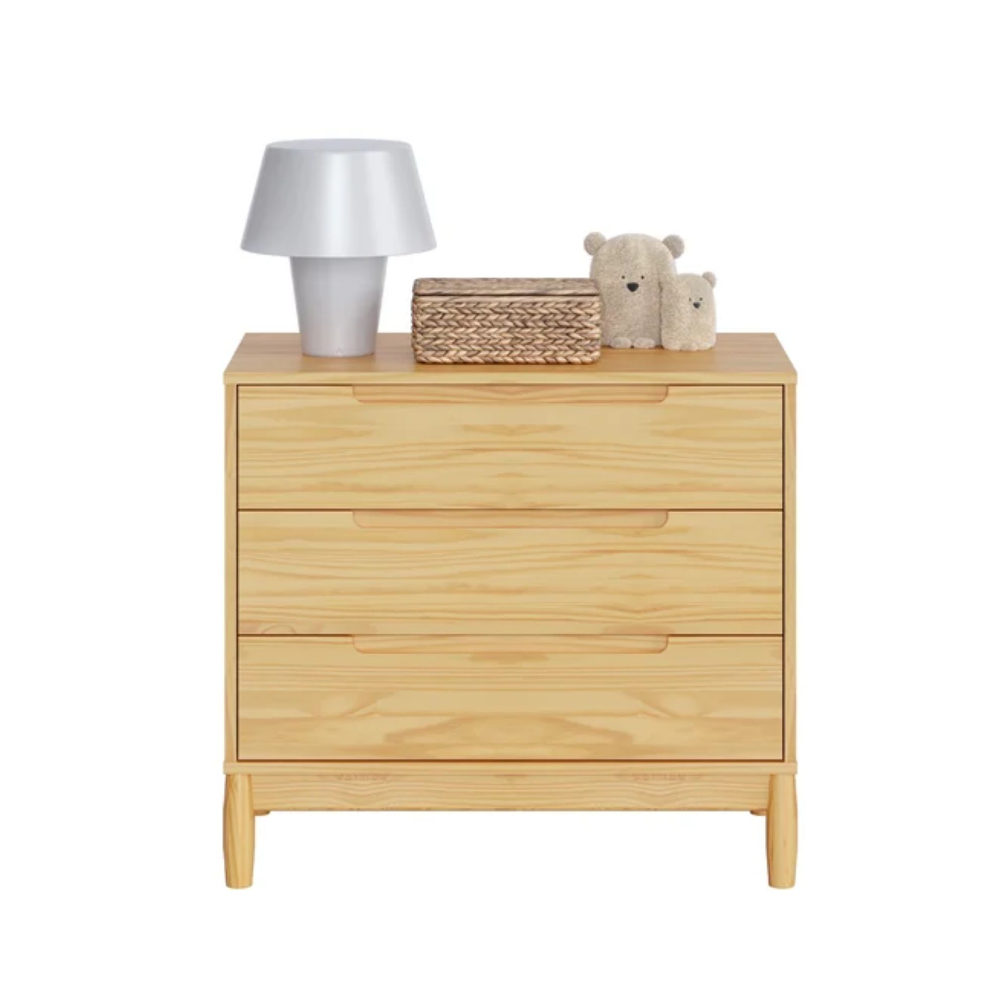 Cómoda de 6 cajones color blanco satinado Mod. Wood de 138 x 90 x 54 cm - DIVICAR