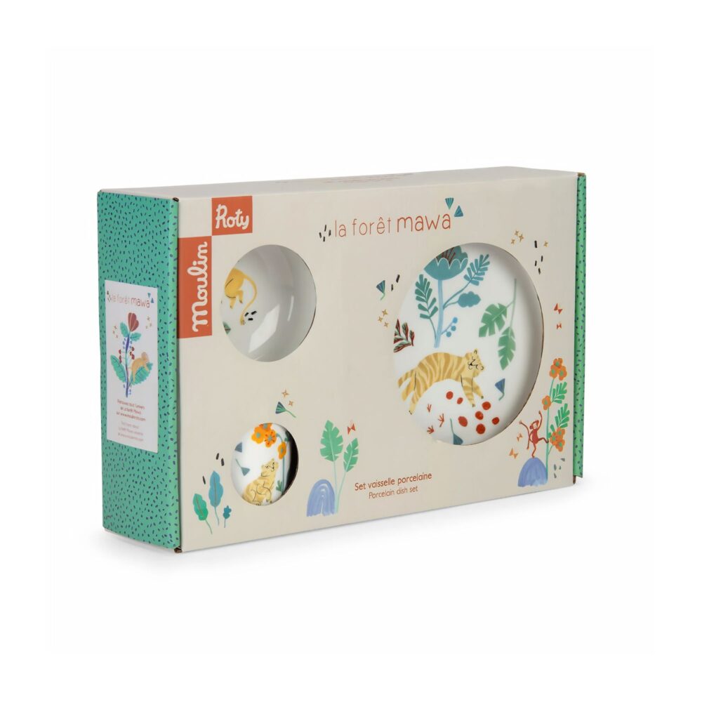 Juego de Vajilla de Porcelana Colección Foret Mawa – Moulin Roty