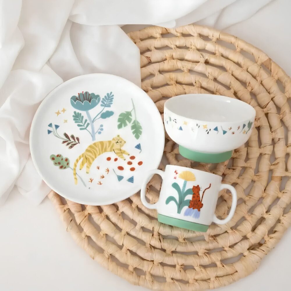 Juego de Vajilla de Porcelana Colección Foret Mawa – Moulin Roty