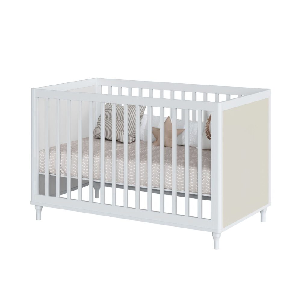 Cuna Fofura 2 en 1 con mimbre de 84.3 x 134.8 x 75.9 cm + colchón - DIVICAR