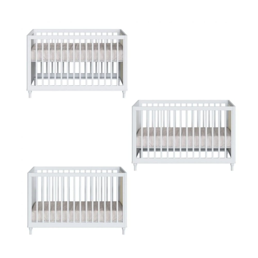 Cuna Fofura 2 en 1 con mimbre de 84.3 x 134.8 x 75.9 cm + colchón - DIVICAR