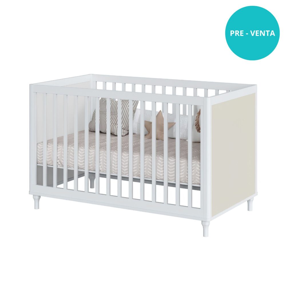 Cuna Fofura 2 en 1 con mimbre de 84.3 x 134.8 x 75.9 cm + colchón - DIVICAR