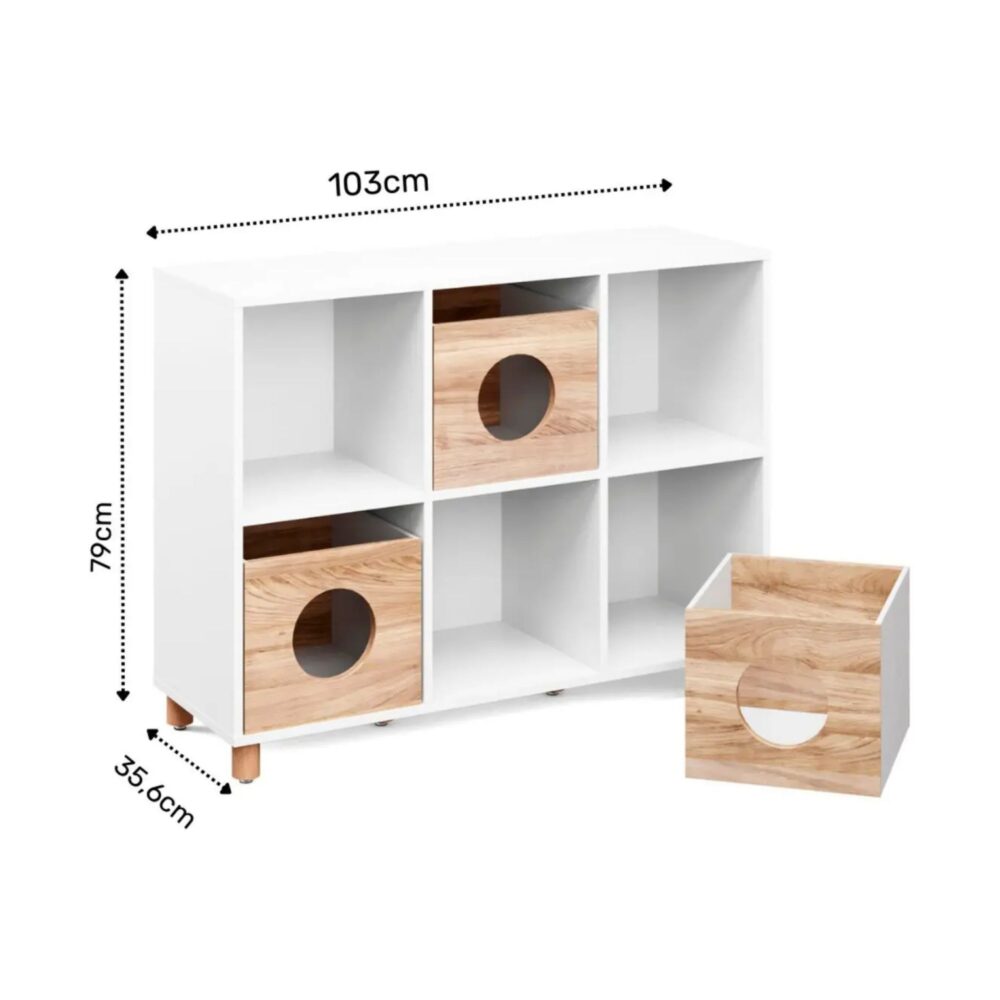 Estantería de juguetes La Casita de 78,6 x 103 x 35,6 cm - DIVICAR