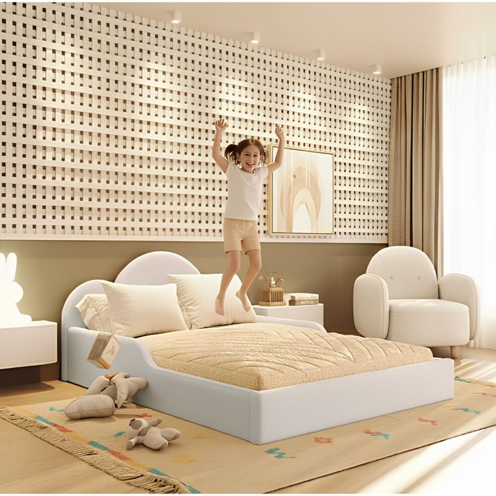 Cama Montessori de algodón de 99 x 162.5 x 203.8 cm + 1 colchón - DIVICAR