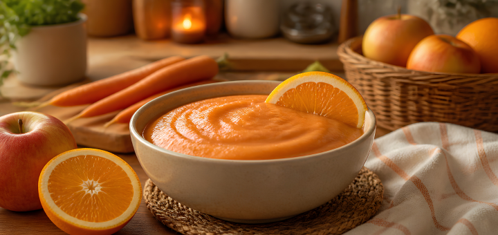 Puré de Manzana, Zanahoria y Naranja Puré de Manzana, Zanahoria y Naranja