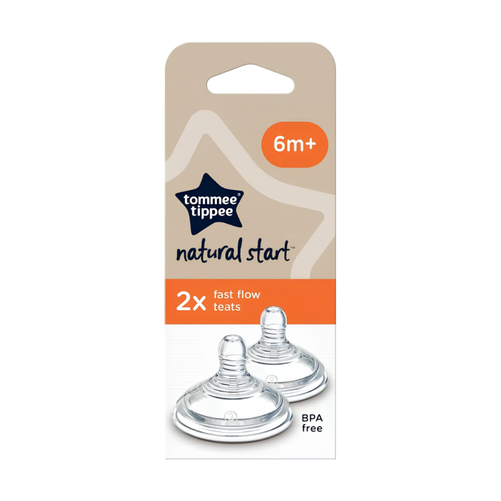 Set de 2 tetinas natural Start Flujo Rápido - Tomme Tippee