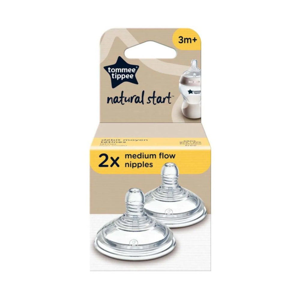 Set de 2 tetinas natural Start Flujo Lento - Tomme Tippee