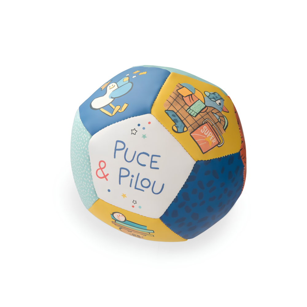 Pelota Suave para Bebé de 10 cm Colección Puce & Pilou - Moulin Roty