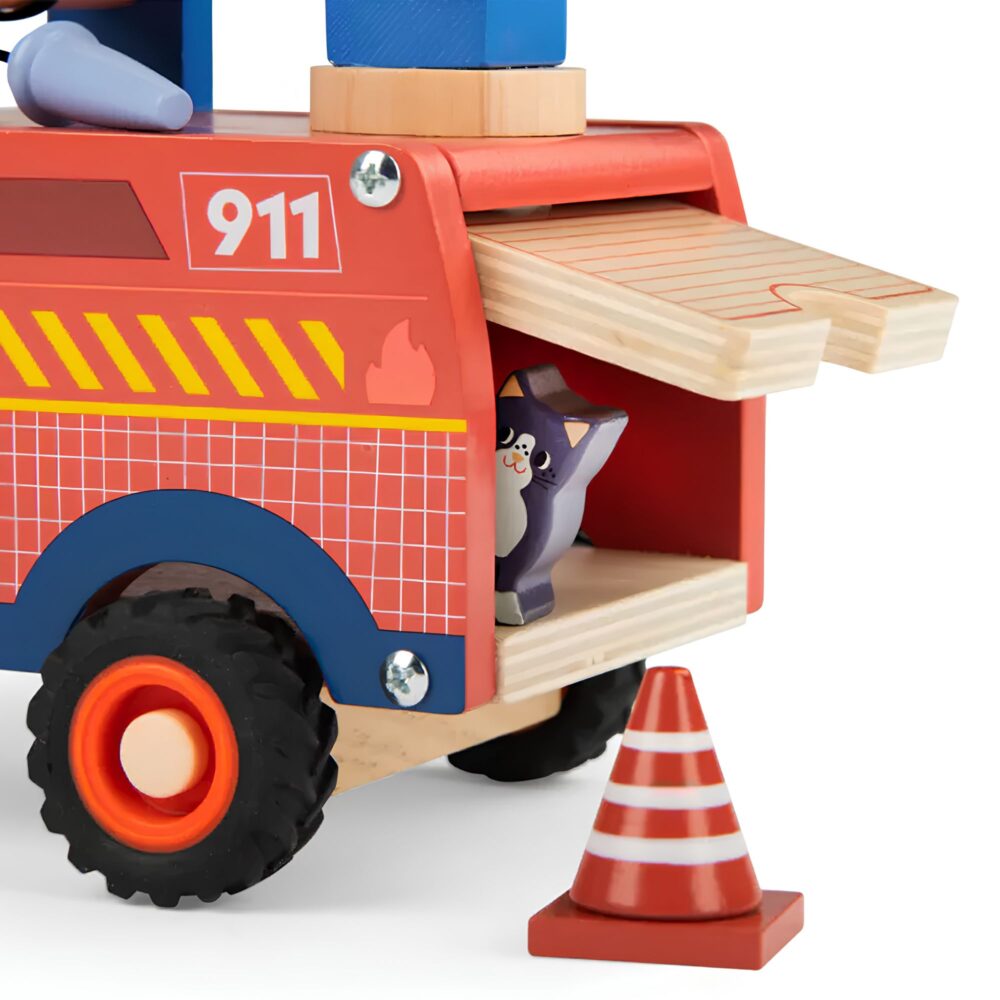 Camión de Bomberos de Madera Colección Avenue du Moulin - MOULIN ROTY