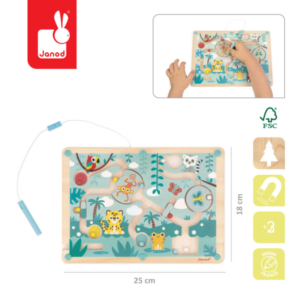 Juego Laberinto magnético con bolas Tropik - Janod