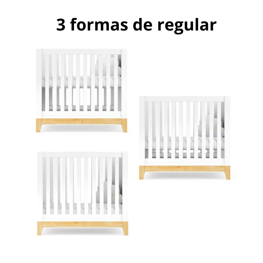 Cuna Amor Perfecto 2 en 1 de 90,4 x 99 x 68 cm + colchón - DIVICAR