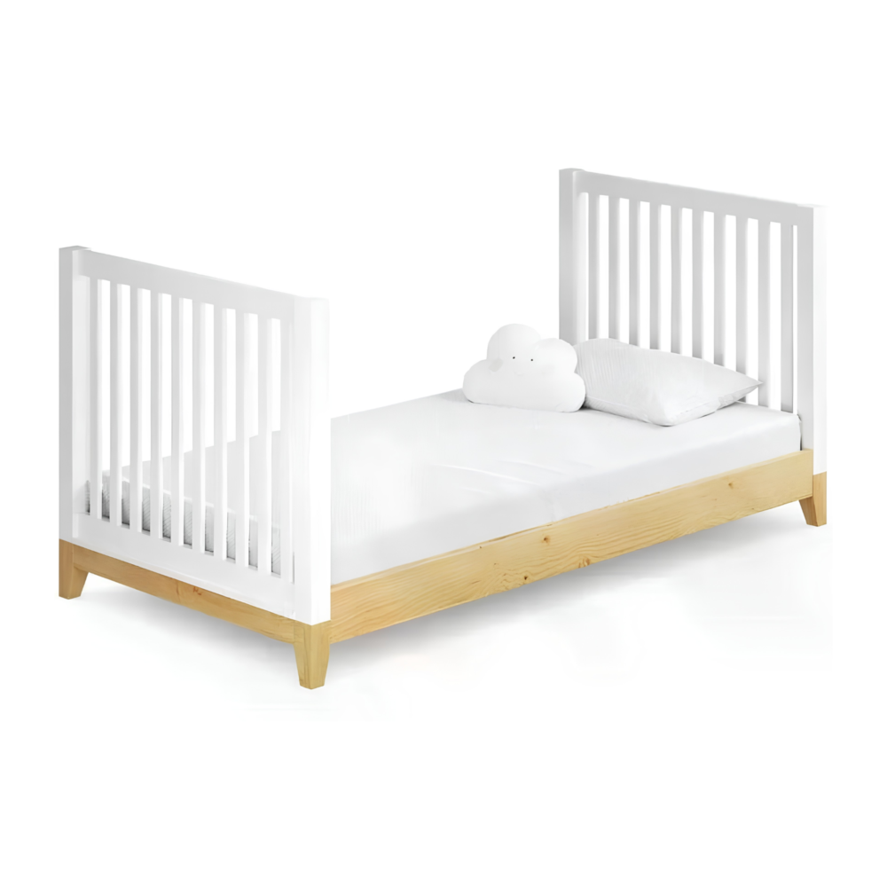 Cuna Amor Perfecto 2 en 1 + 2 colchones ( cuna y cama) + juego de extensión - DIVICAR