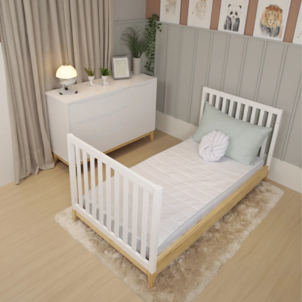 Cuna Amor Perfecto 2 en 1 + 2 colchones ( cuna y cama) + juego de extensión - DIVICAR